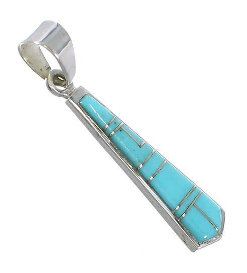 Sterling Silver Turquoise Southwestern Pendant YX75411
